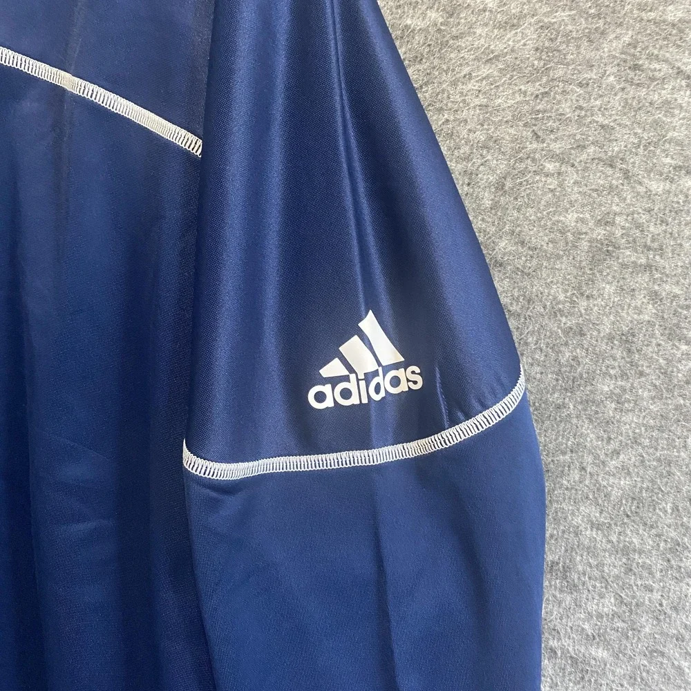 NWT Adidas Pullover Men 2XL Navy Stadium Aeroready 1/4 Snap Long Sleeve Athletic